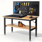60" Adjustable Height Workbench with Storage Shelf