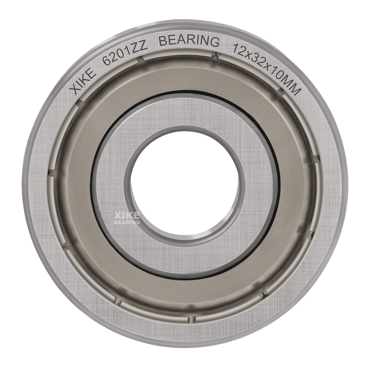 XiKe 6201ZZ Shielded Ball Bearings, 12x32x10mm Chrome Steel, 4 Pack
