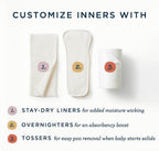Stay-Dry Fleece Cloth Diaper Liners, 12-Pack