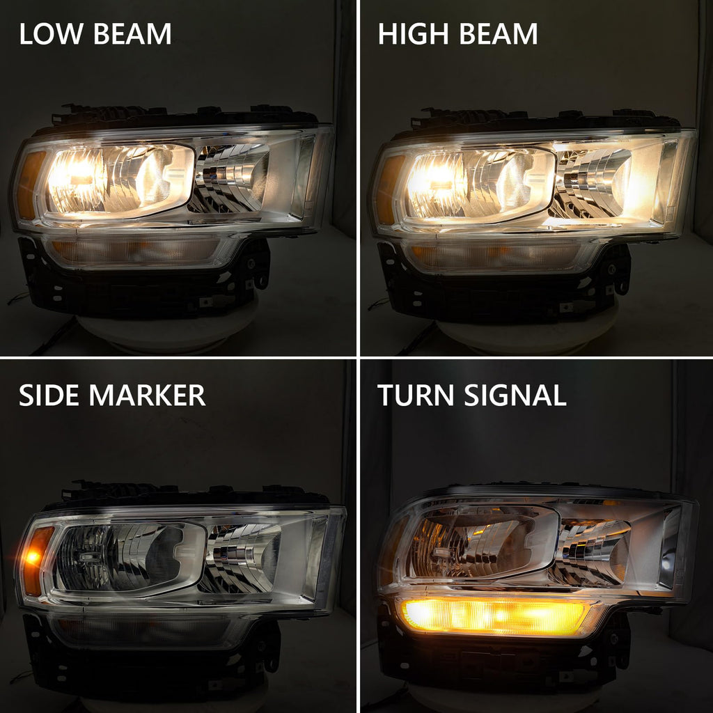 Headlight Compatible with Dodge Ram 2500 3500 2019-2024 Right Halogen