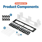 Everest Media 12-Port Keystone Patch Panel (1-Pack) 89D Wall Mount Bracket