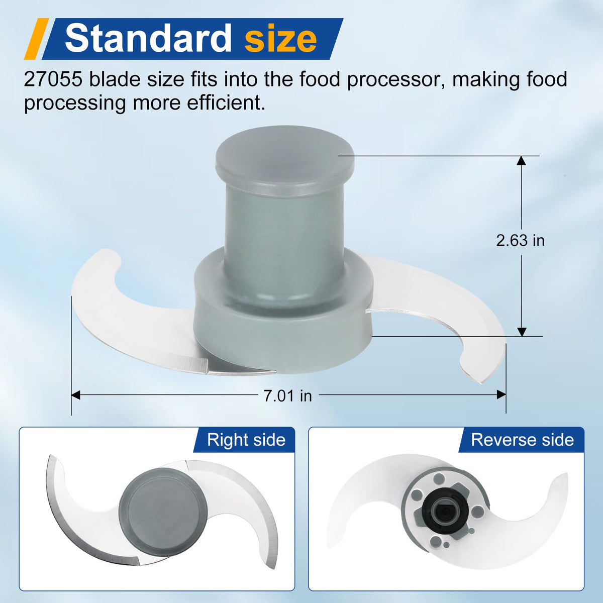 27055 S Smooth Blade Compatible with robot coupe Food Processor
