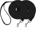 Dog/Puppy Obedience Recall Training Agility Lead-30ft,2 Packs Black