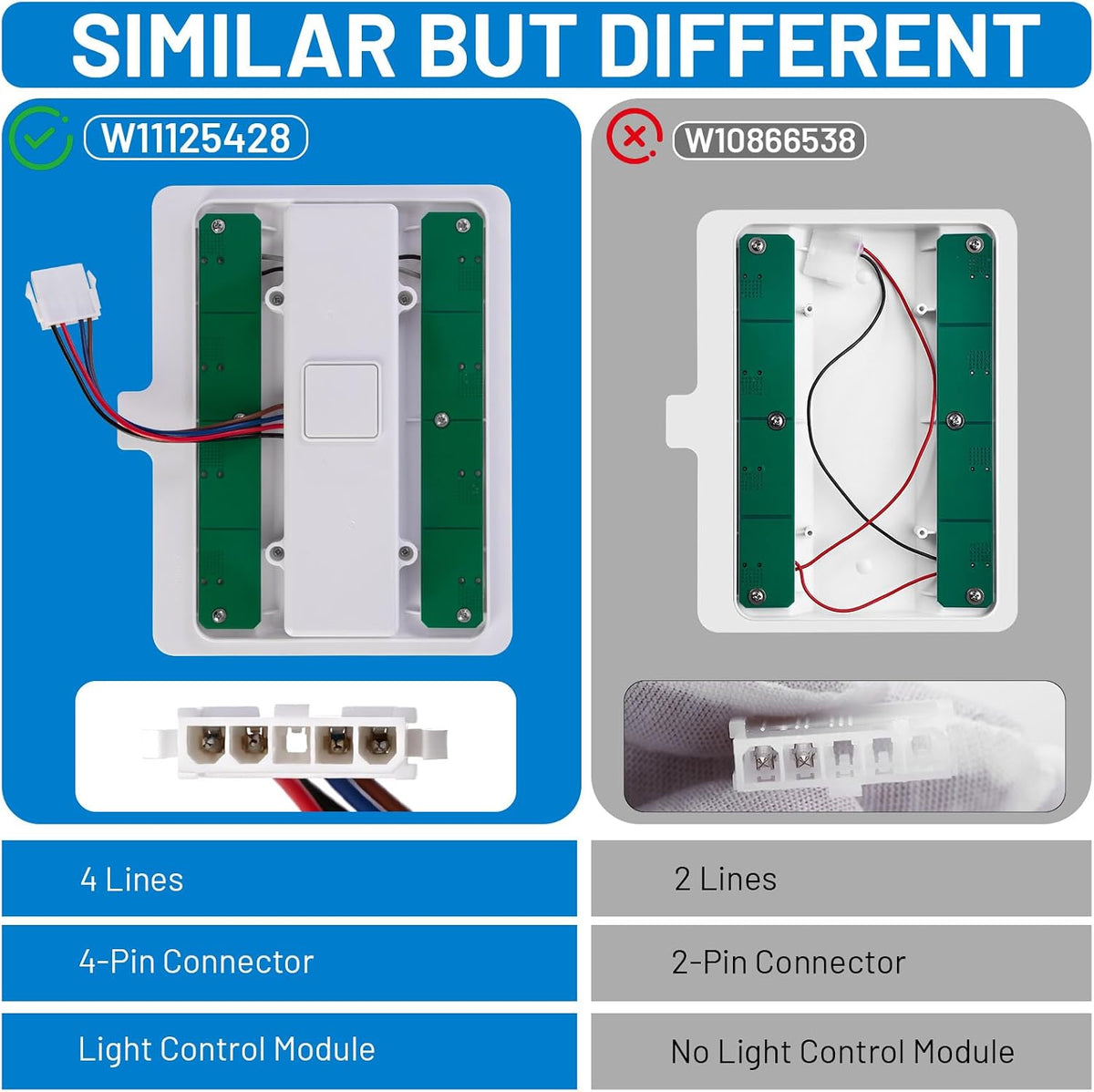 WRX735SDBM03 WRX735SDBM00 Refrigerator LED Light Assembly