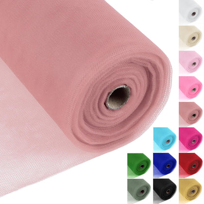 Antique Pink Tulle Fabric Roll 54 Inch x 40 Yards Tulle Ribbon