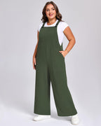 Plus Size Overalls for Women Loose Fit Adjustable Straps Jumpsuits with Pockets Bib Rompers Spring Summer