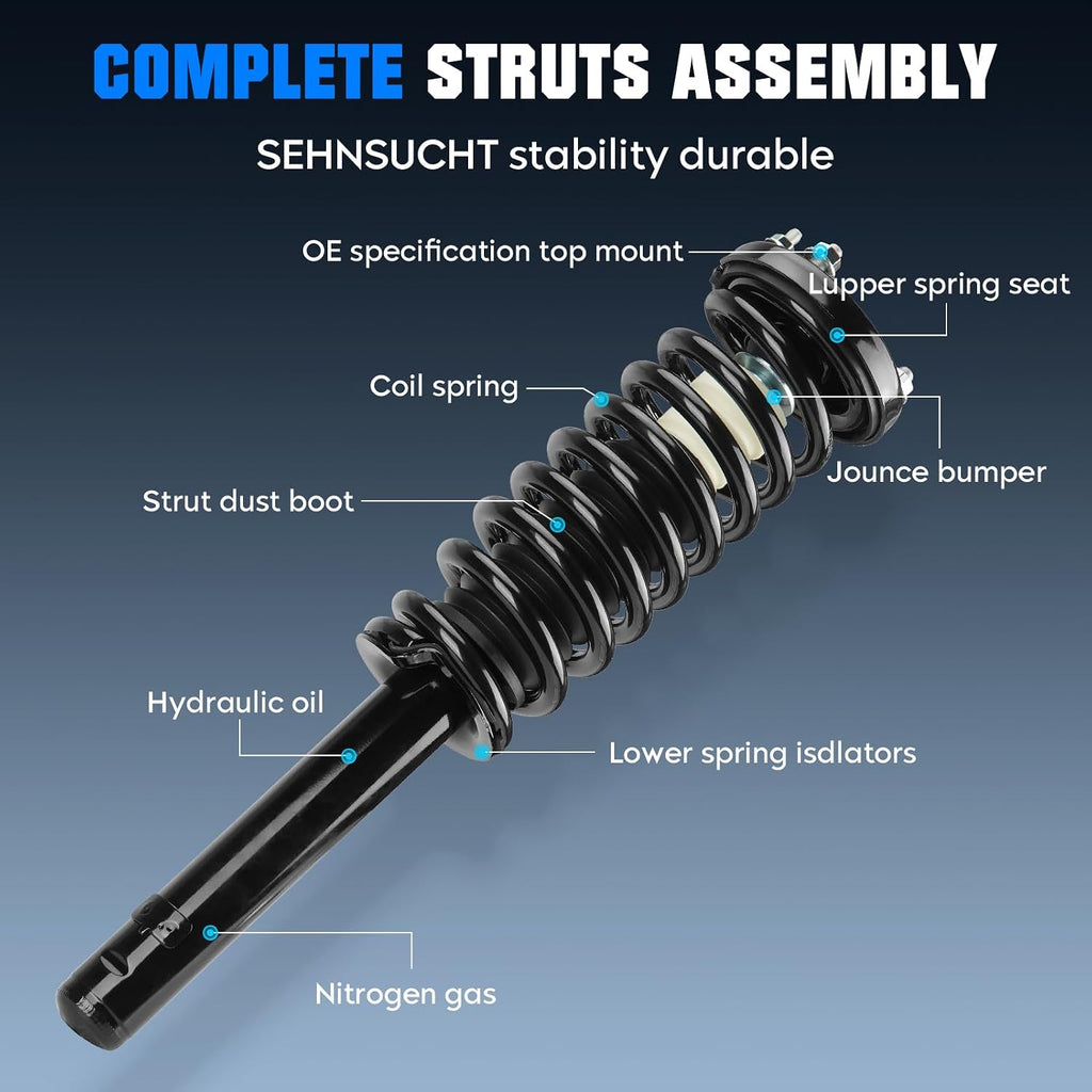 Front Struts Assembly & Sway Bar Links for Honda Accord 2003-2007, 4pcs