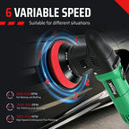 Car Polisher Buffer, 5-Inch 8MM Dual Action Random Orbital | 6-Speed MAX4500 RPM, Runs Cool Under Load, Pure Copper