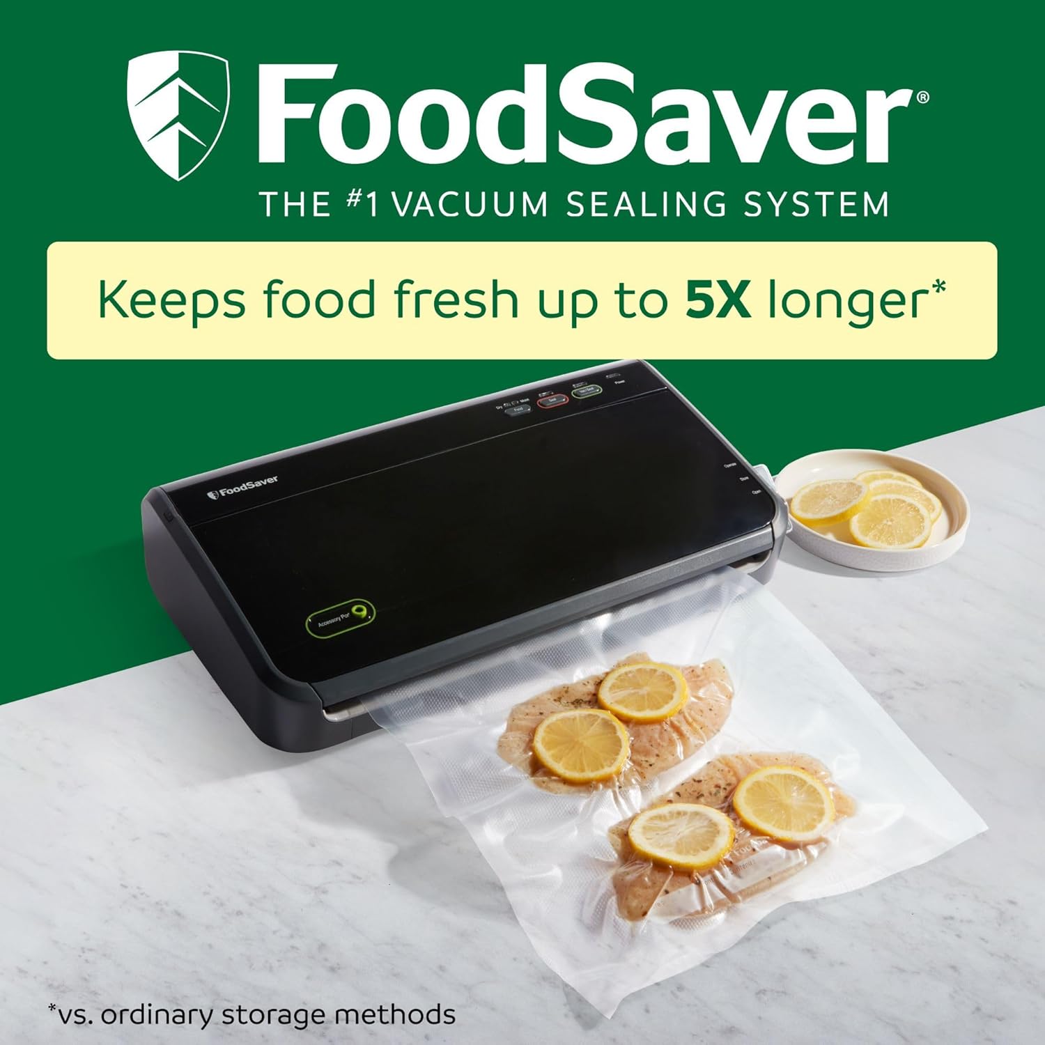 Vacuum Sealer Machine, Automatic Bag Detection, Sous Vide Friendly, with sealer bags, roll, handheld vacuum sealer