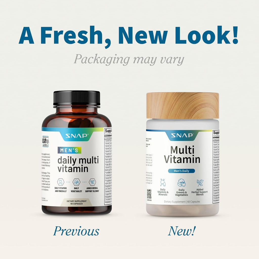 Men's Multivitamins - Daily Vitamins & Minerals for Men - Vitamin D, B12, Zinc, Herbs & Vitamin C for Energy & Immune