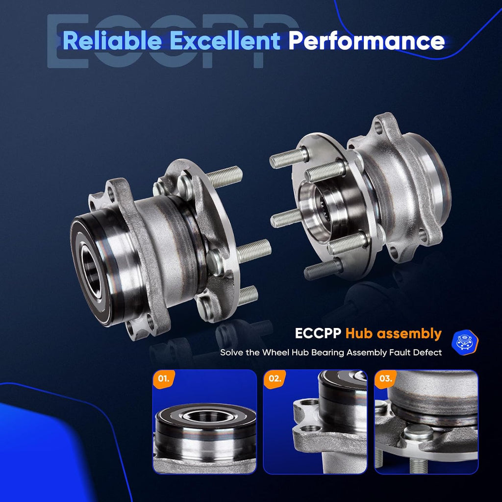 ECCPP 2pcs Rear Wheel Hub Bearing Assembly for Subaru BRZ Forester Impreza