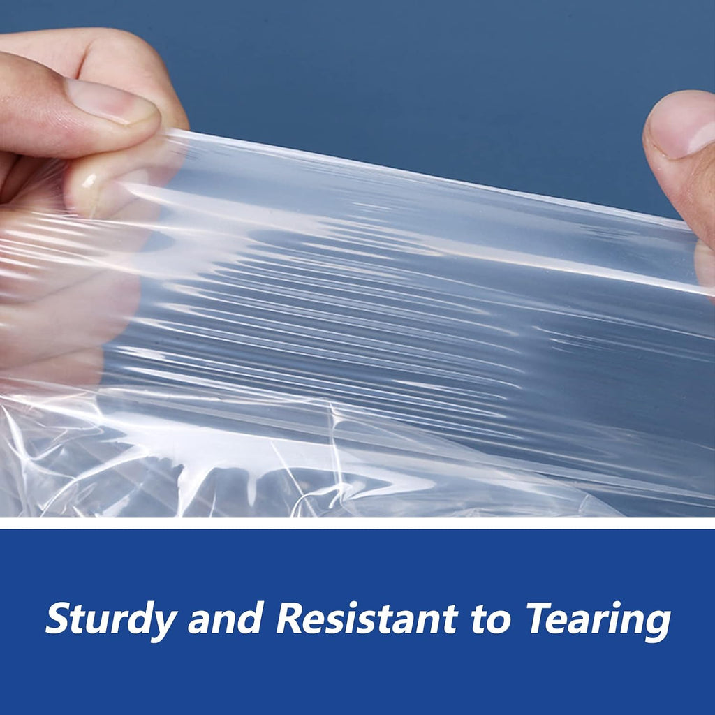 8" x 10" (500 Count) Clear Poly Bags with Suffocation Warning