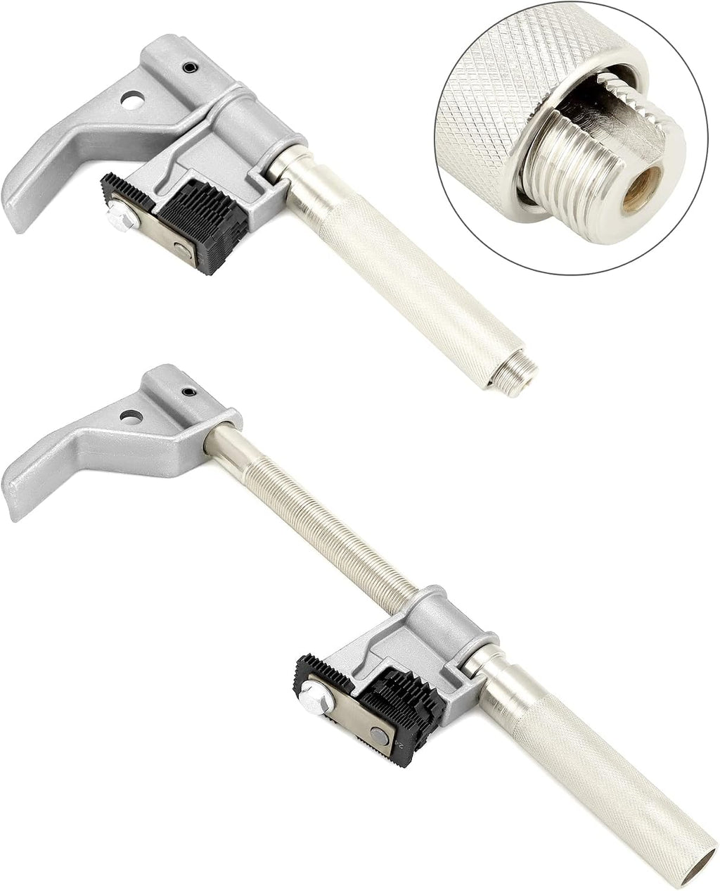 QWORK 7402 Universal Outside Thread Chaser, Heavy Duty Thread Repair Tool for 1-1/4" to 5" O.D, 1 Set