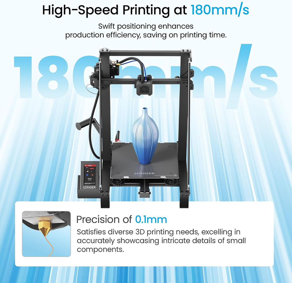 LK5 Pro 3 3D Printer, 11.8x11.8x15.7in Large Printing Size with Resume Printing FDM 3D Printer Fully Open Source