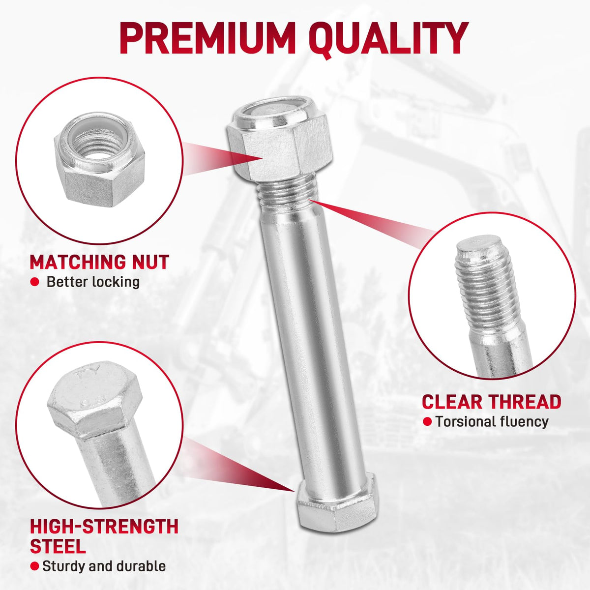 6PCS Mini Excavator Pins 0.98in/25mm Compatible with Small Excavator