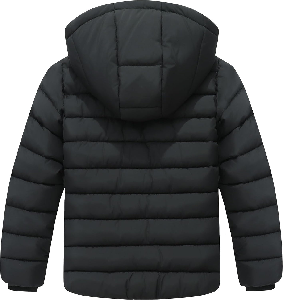 Boy's Quilted Winter Jacket Waterproof Down Coat Puffy Hooded Parka | Warm Jacket with Detachable Hood Windproof