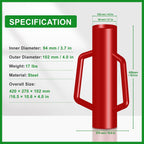 Fence Post Driver with Handle 17LB, T Post Pounder for Wire Fencing, Red