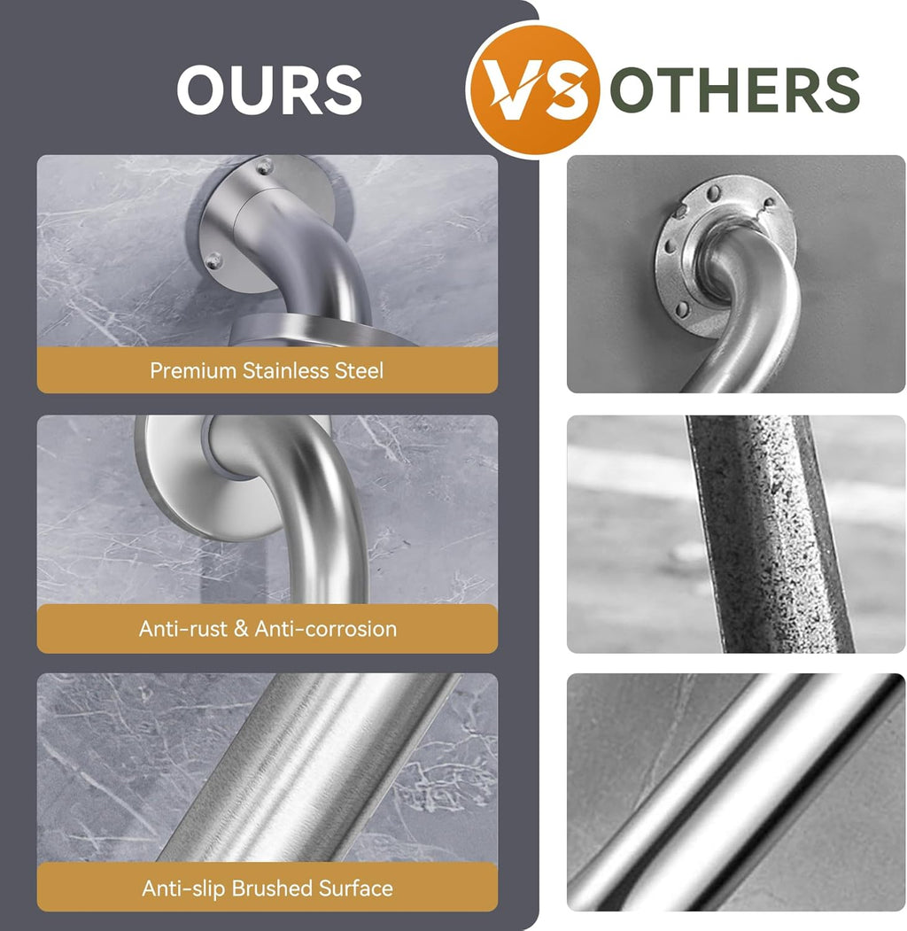 Shower Grab Bars for Bathtubs and Showers, Handicap Grab Bars for Shower Anti Slip, Shower Grab Bars for Senior for