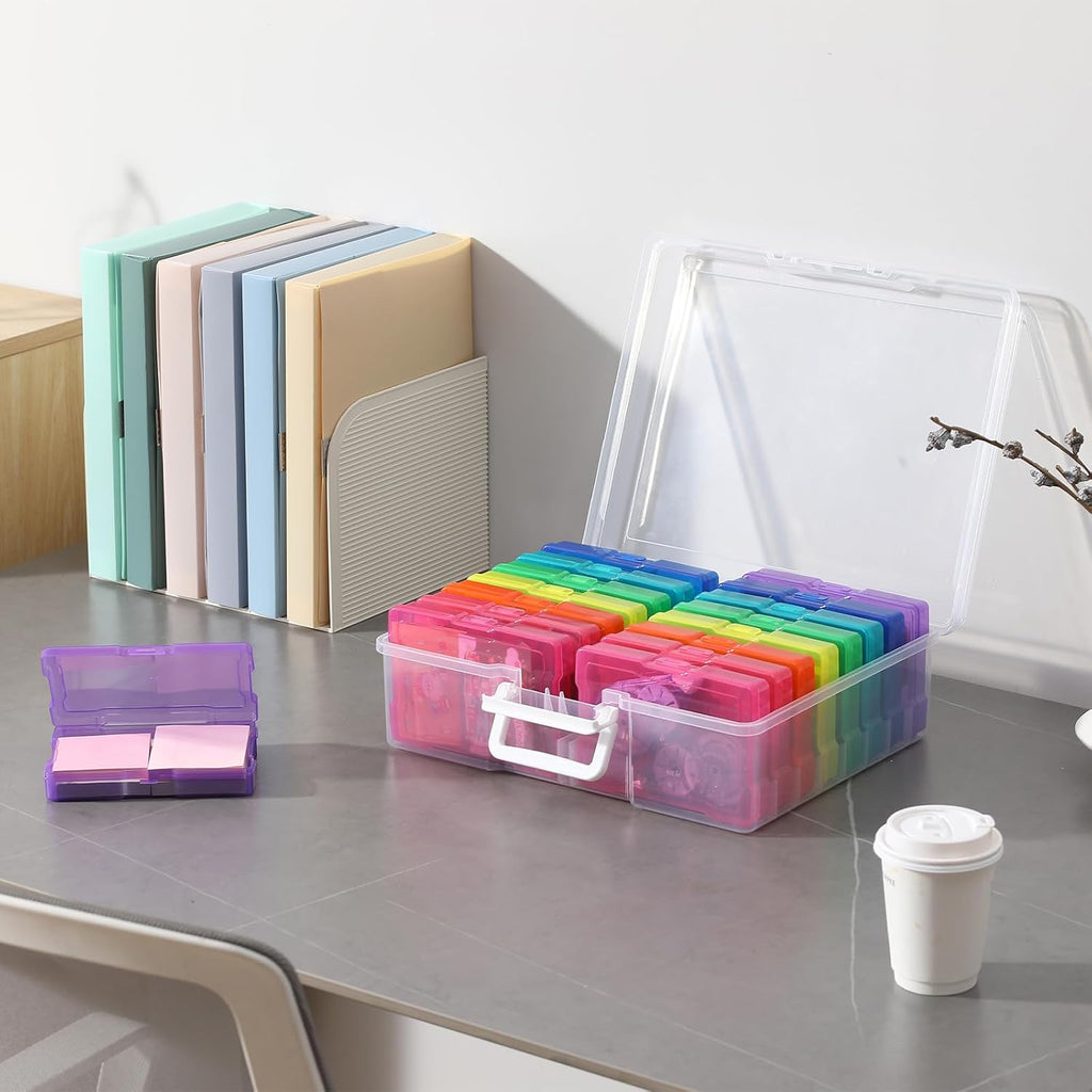Photo Storage Boxes with Handle, Photo Organizers and Storage