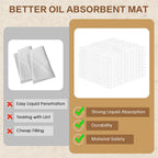 Oil Absorbent Pads Roll, 6 oz Oil-Only Absorbent Mat 15" x 50'