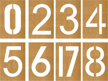 Large Number Stencil Set 8-Piece 32"x18" Oil Board