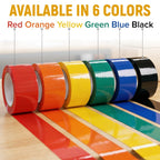 3" x 110 Yards Yellow Packing Tape, 4 Rolls - 2.0 Mil Carton Sealing Tape