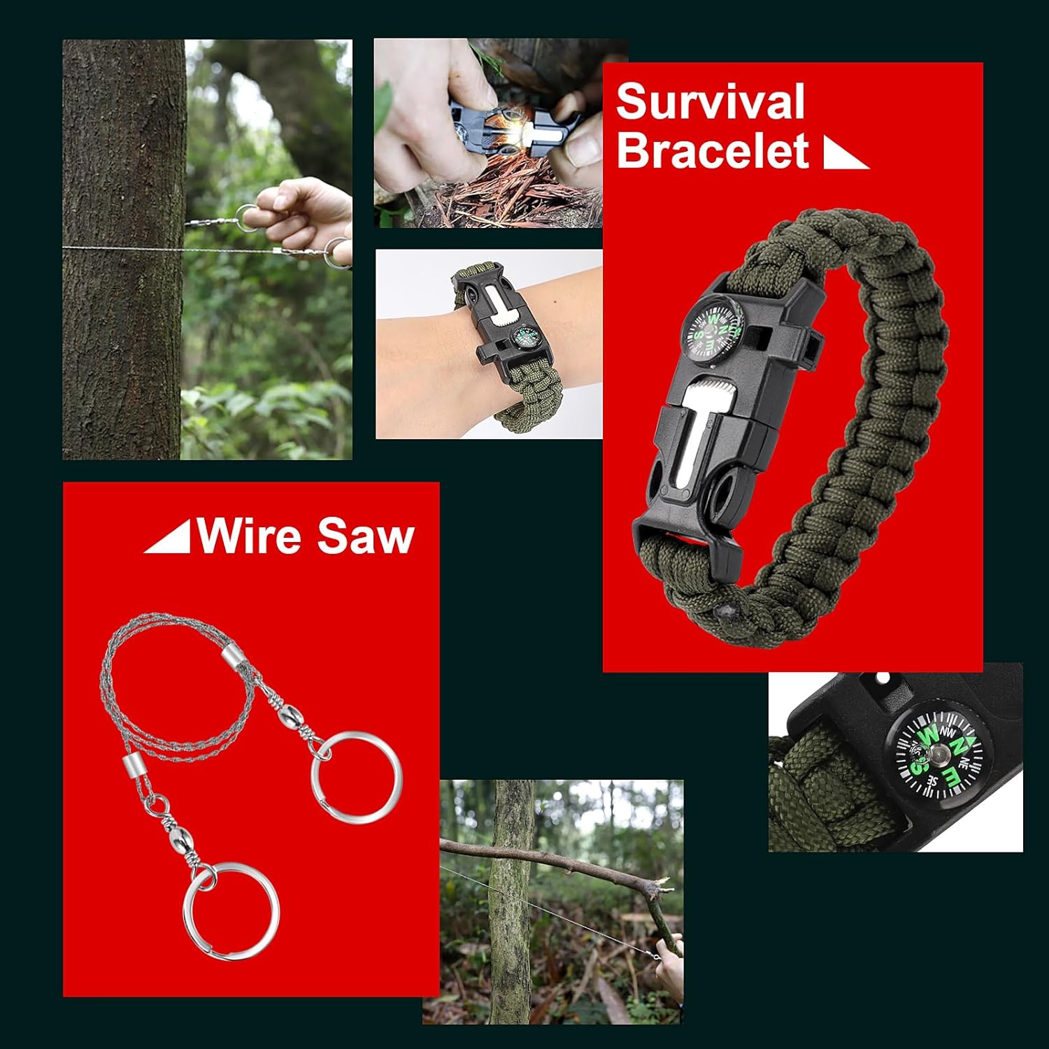 Survival Kits, Survival Gear and Equipment 116-in-1, Emergency Kit with First Aid Kit, Tactical Pen, Fishing Kit
