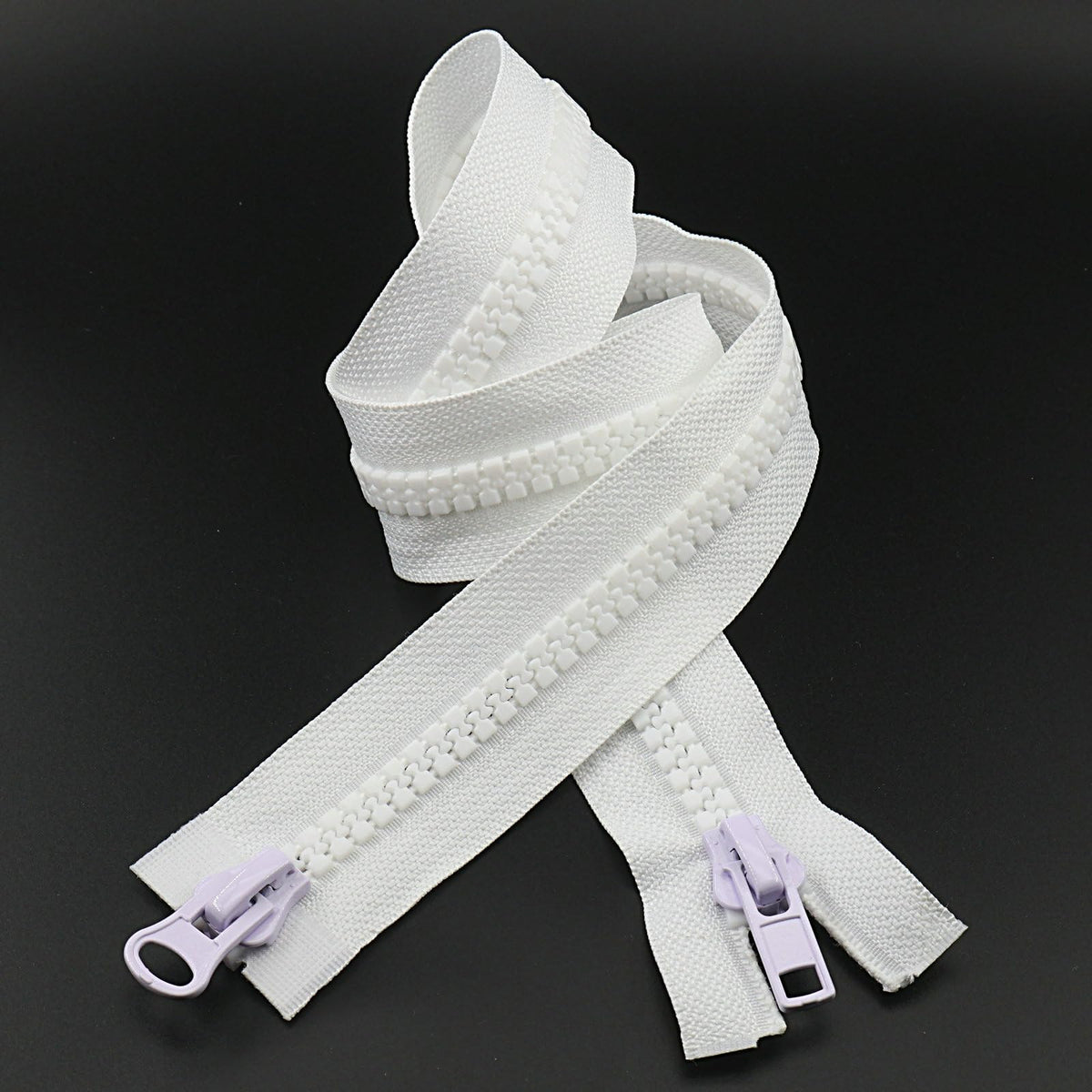 #10 24 Inch Zipper for Sewing Slider Deep Blue Separating Plastic