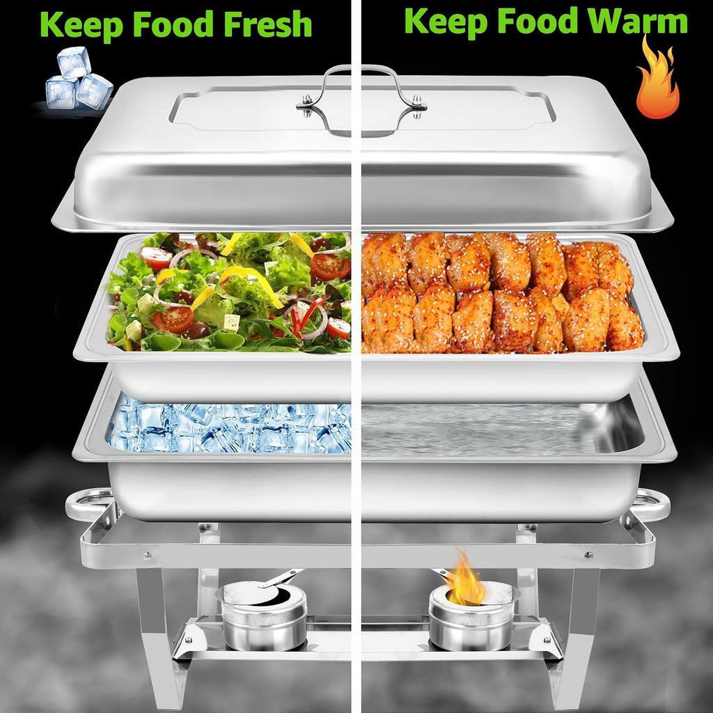 Chafing Dishes for Buffet 5 Pack, 9 QT Full Pan Stainless Steel