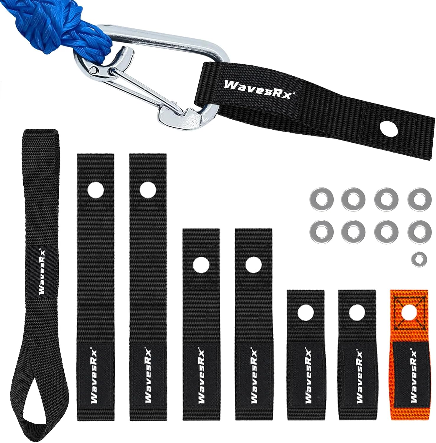 Soft Loops Jet Ski Cleats | Secure Loop Straps for Attaching Docking Bumpers, Fenders, Anchoring Line, Bungee & Dock