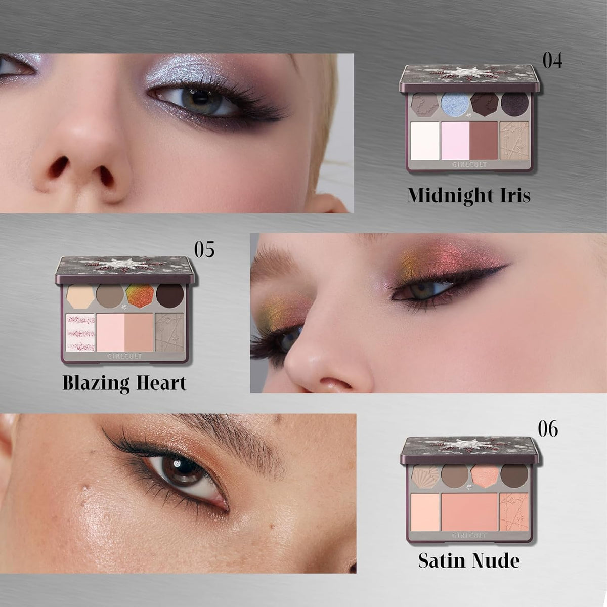All-in-One Makeup Palette, Full Face Makeup Palette, Red Brown
