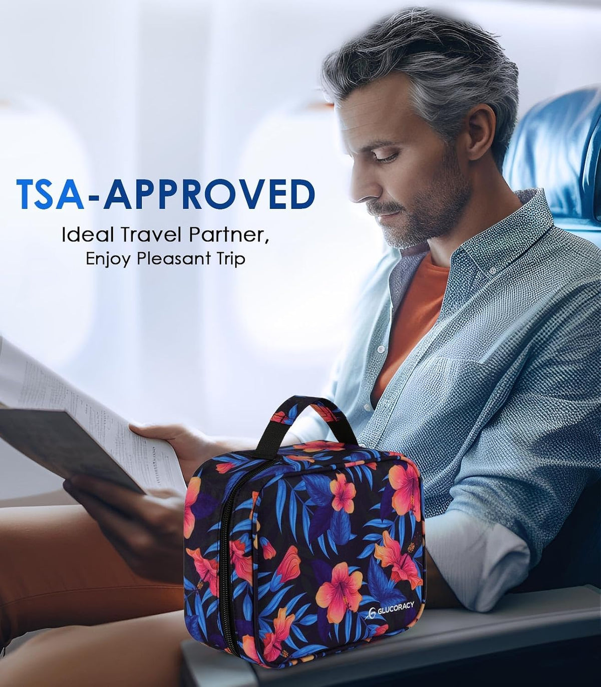 Large Insulin Cooler Travel Case,4 * 160g Ice Pack TSA Approved