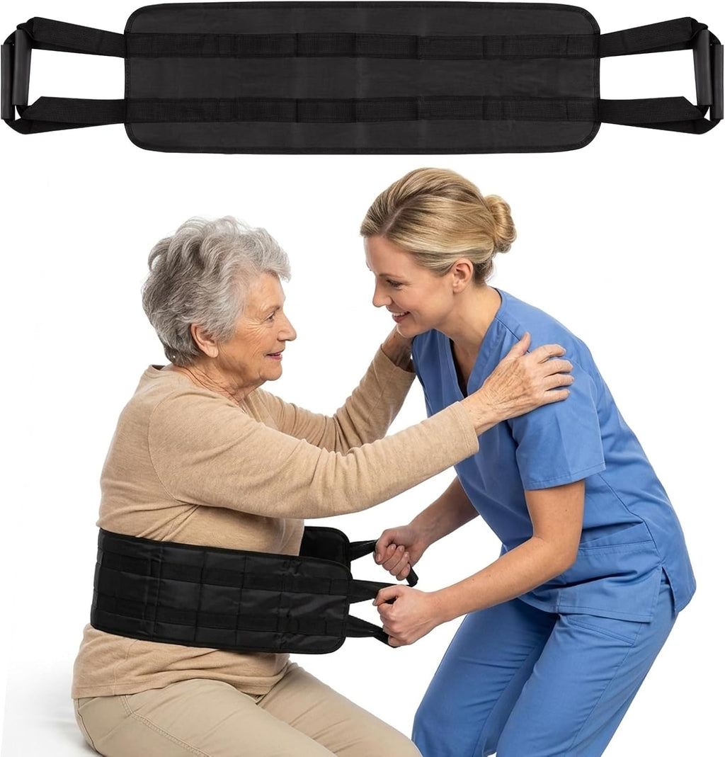 Standard Transfer Sling - Gait Belt for Seniors & Disabled, Patient Lifting Aid for Elderly Mobility, Safe Bed &