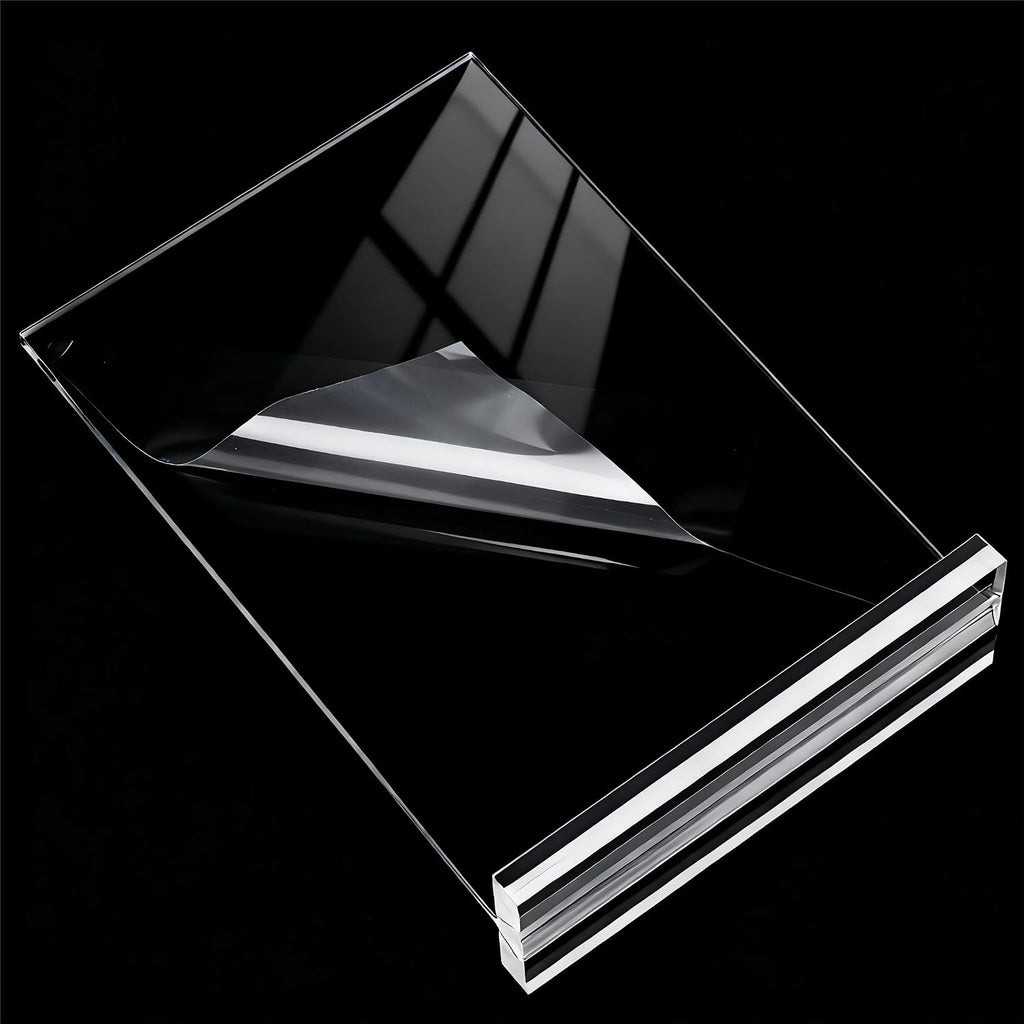 5x7 Acrylic Sign Holder 3Pack, Double-Sided Display Stand, Plastic Card Holder for Business, Office, Party