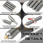 10 Pcs 4 Inch Weld on Hinges Bullet Barrel Weldable Hinges, Zerk