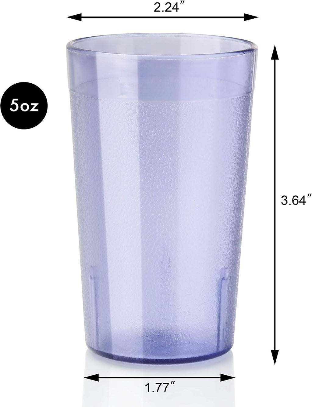 Restaurant-Grade Polycarbonate Beverage Tumblers, 5 oz, Blue, Set of 12