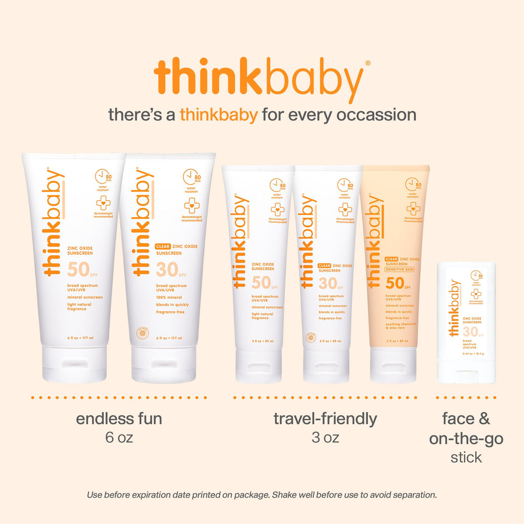 baby Mineral Sunscreen Stick SPF 30, 0.64 Oz, Vegan & Water Resistant