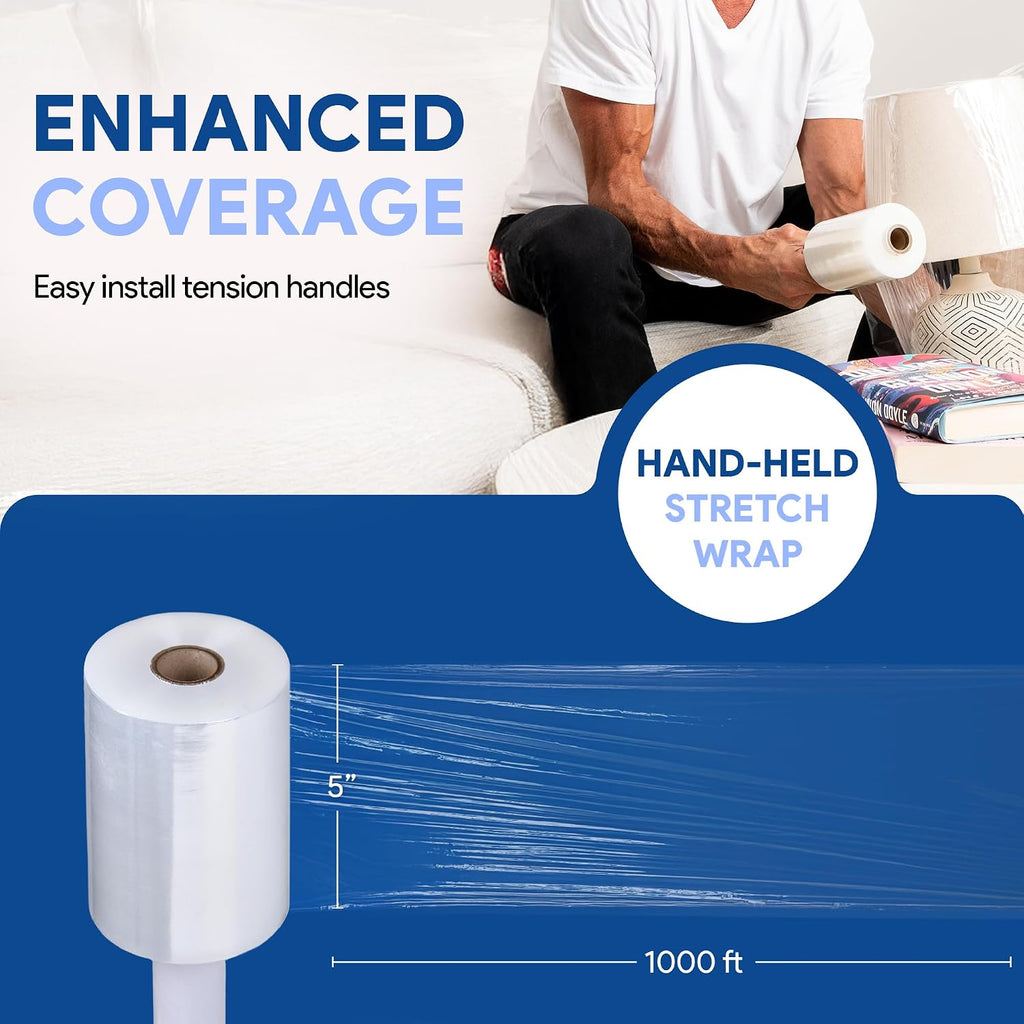 5" Plastic Stretch Wrap with Handles