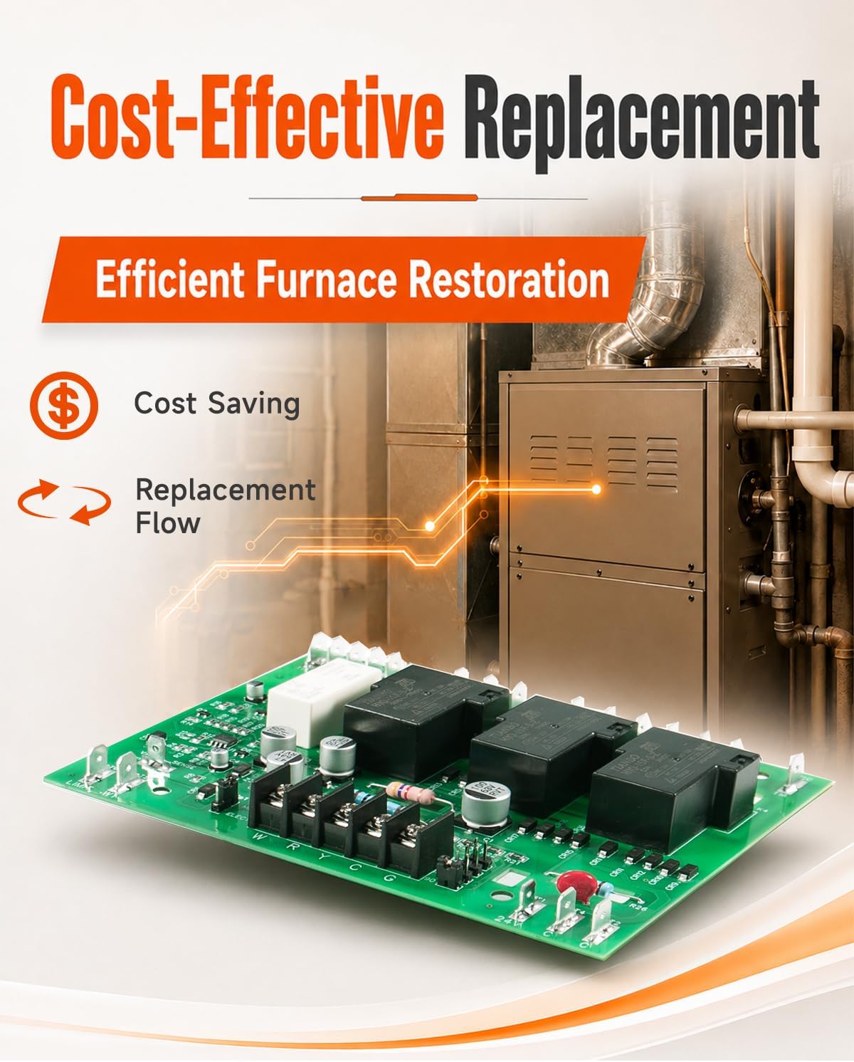 Controls 289 Furnace Control Board Replacement for Lennox Furnace Control Board 48k98, 45k48, BCC1, BCC2, BCC3, 65K29, LB9076