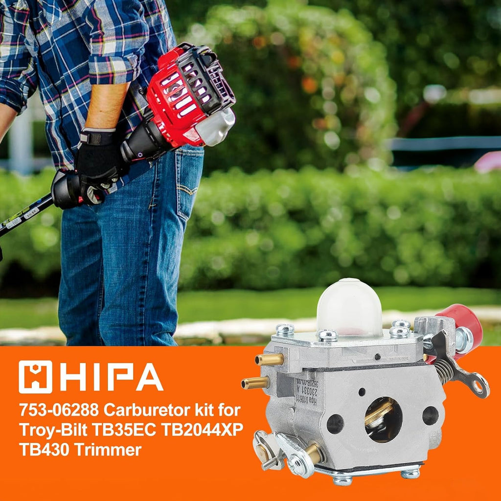 Hipa 753-06288 Carburetor for Troy Bilt TB35EC TB2044XP TB2040XP Trimmer
