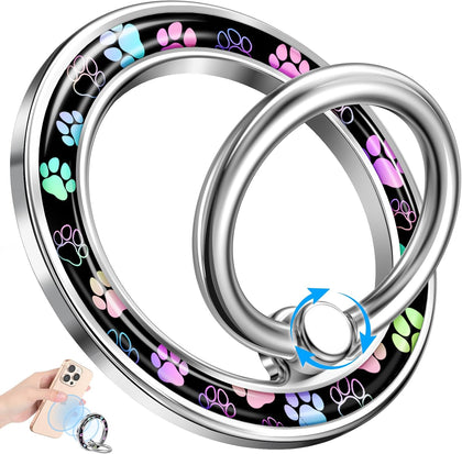 Magnetic Phone Ring Holder with MagSafe - Magnetic Phone Grip MagSafe Ring Holder Magnet Removable Cell Phone Stand