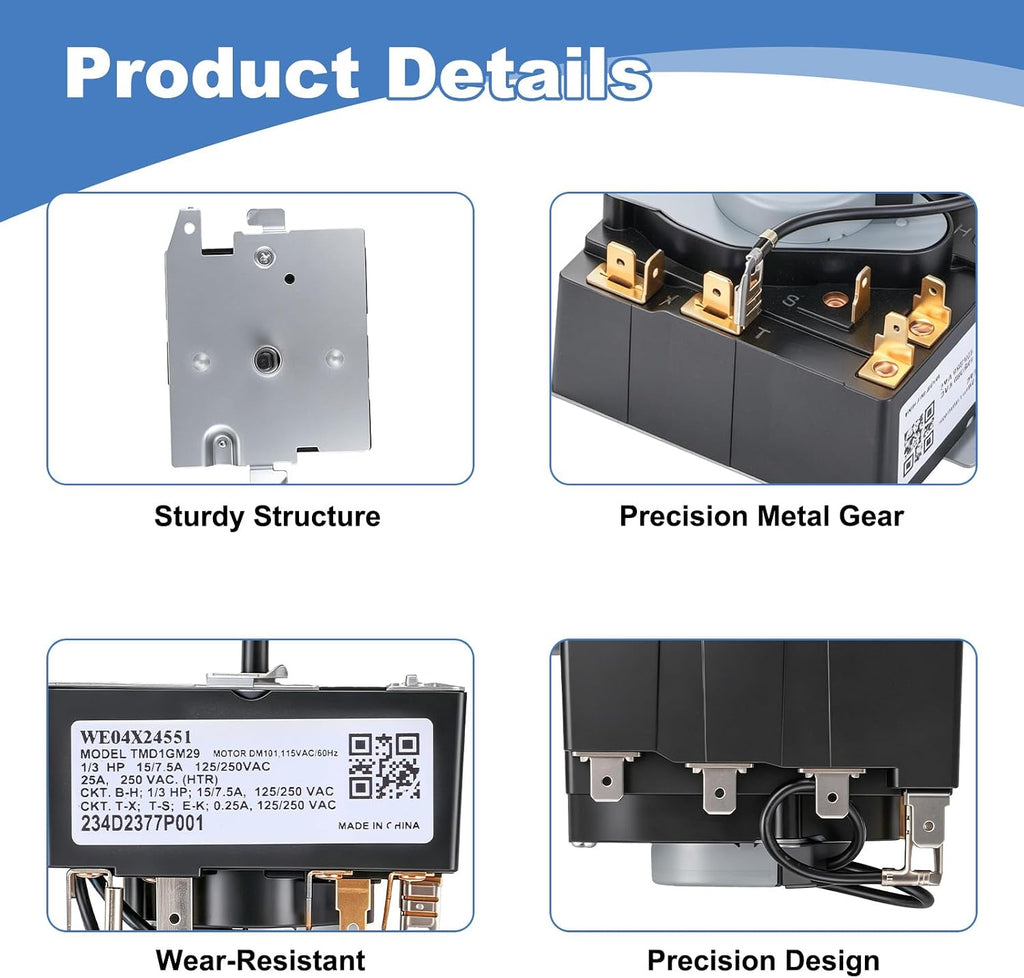 Upgraded WE04X24551 234D2377P001 Dryer Timer Control, Compatible with GE