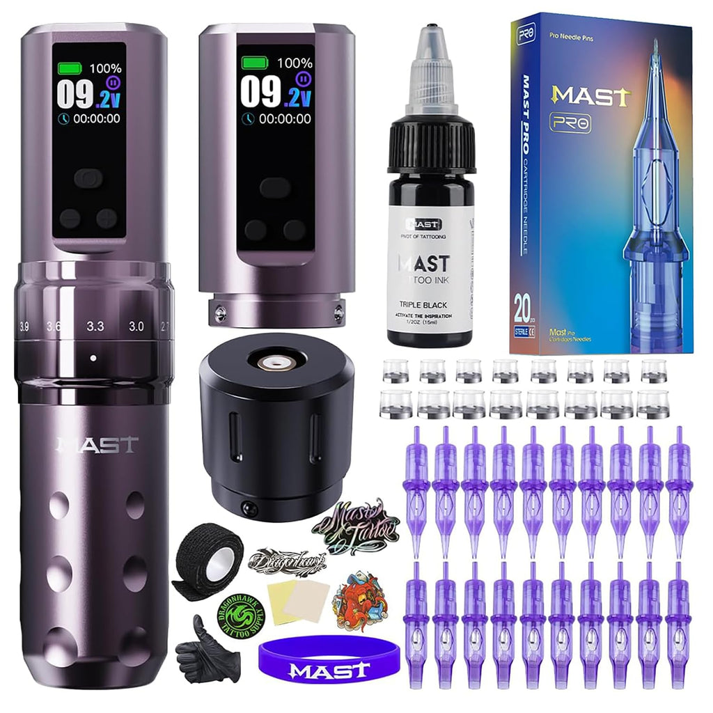 Mast Fold2 Pro Tattoo Kit Wireless Rotary Tattoo Pen Machine