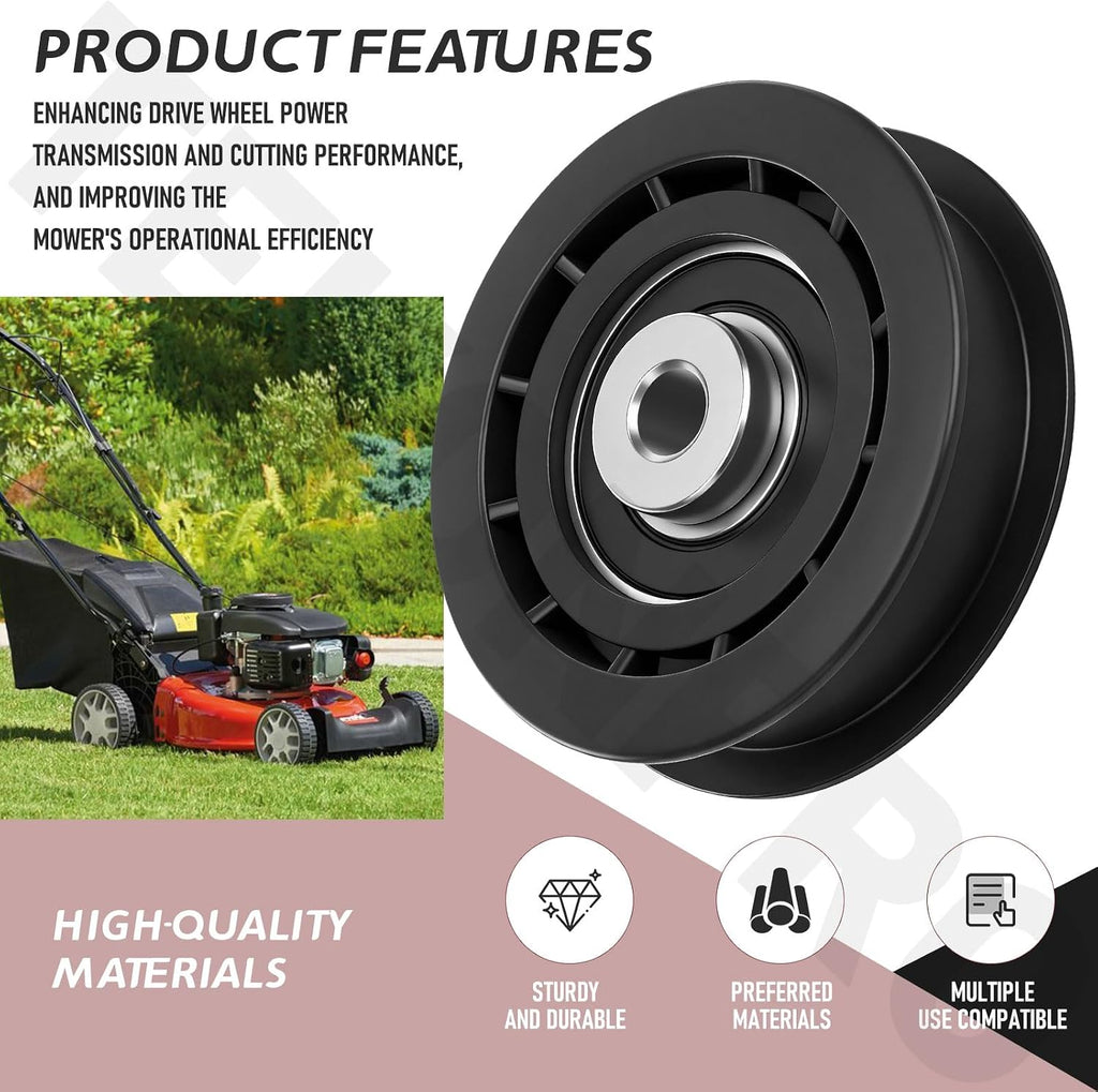 15280 Flat Hydro Drive Idler Pulley Replaces Toro, Exm-ark 106-2176