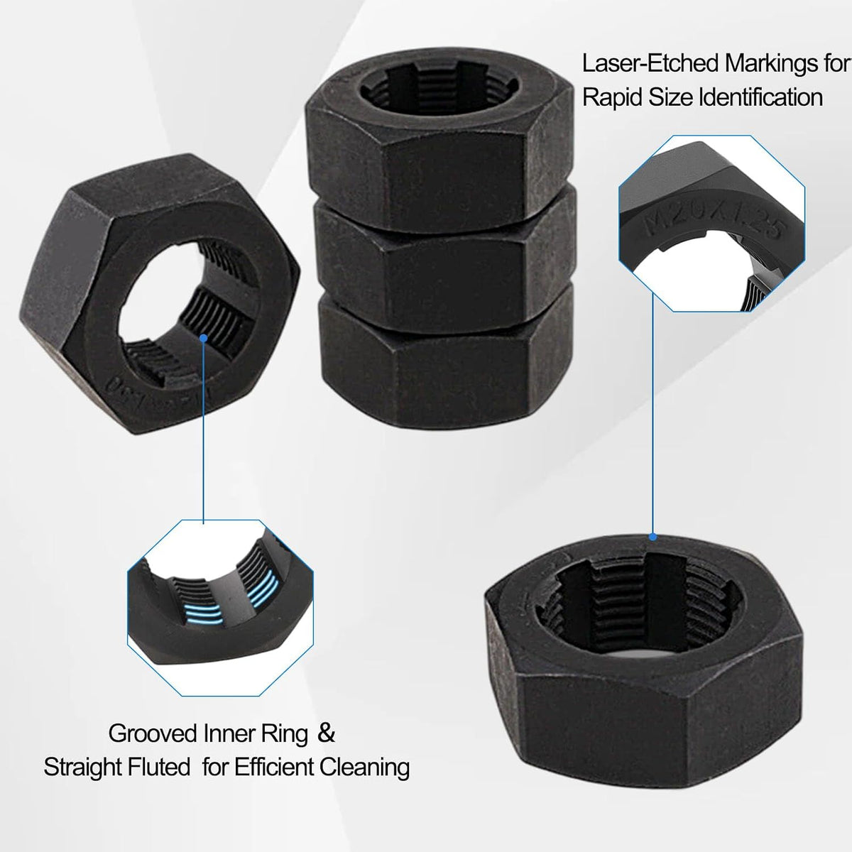 Axle Spindle Threading Set, 10pc Thread Chaser Rethreading Kit