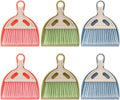 6 Pack Small Dustpan and Brush Set, Whisk Broom and Dust Pan with Handle, Nesting Tiny Cleaning Broom, Mini Hand