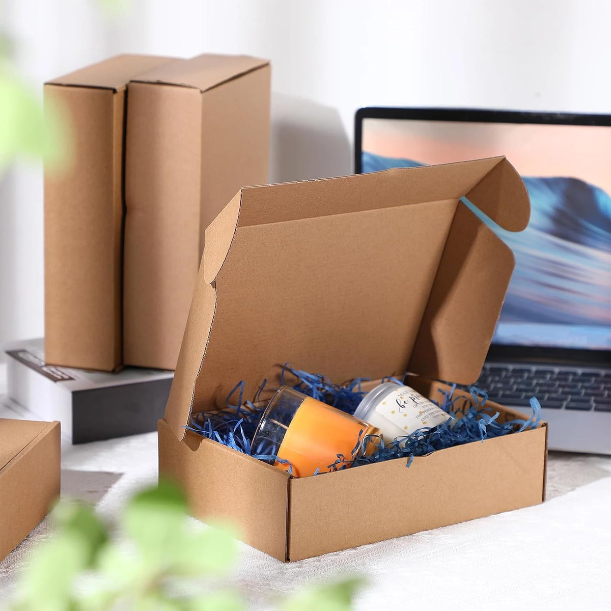 200 Pcs 9x6x2'' Shipping Boxes Corrugated