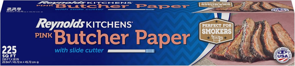 Kitchens 18 Inch Pink Butcher Paper with Slide Cutter, 225sq ft