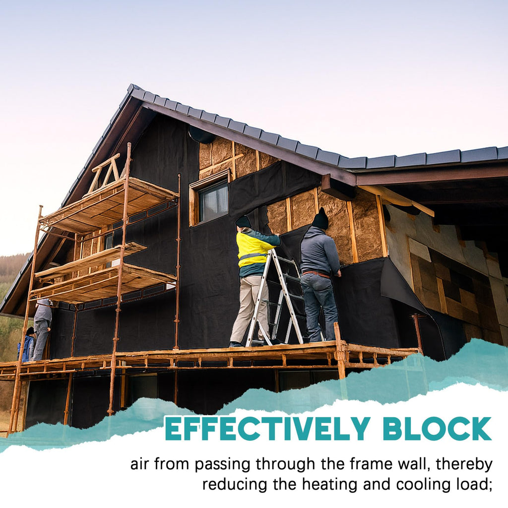 3 x 120 ft House Wrap, Black