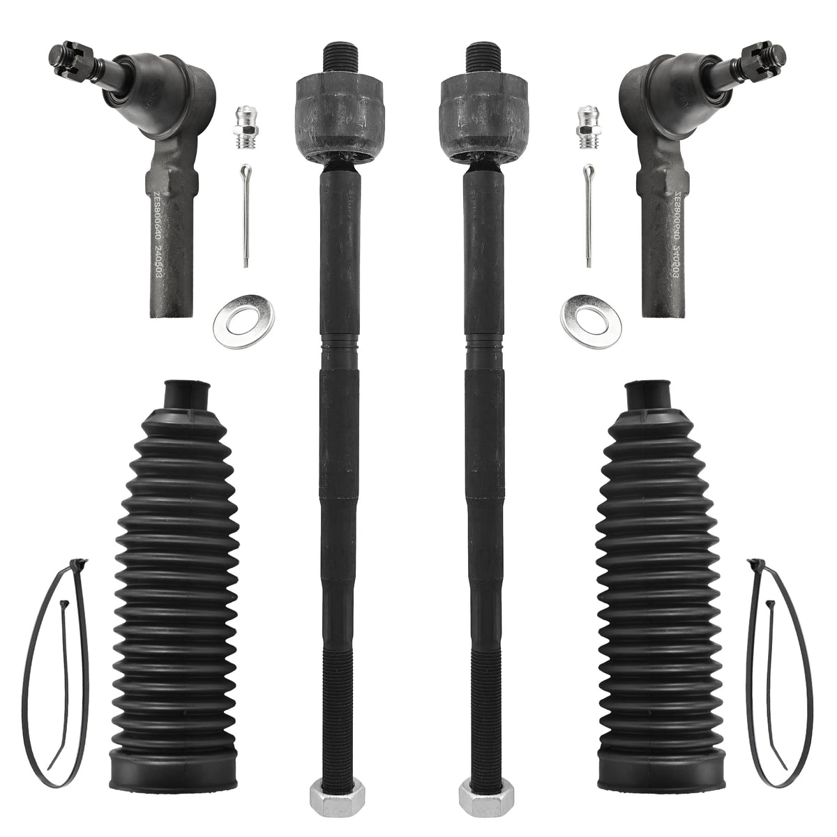 ASTARPRO 6pcs Front Tie Rod Ends For 2010-2017 Chevy Equinox only 2.4L